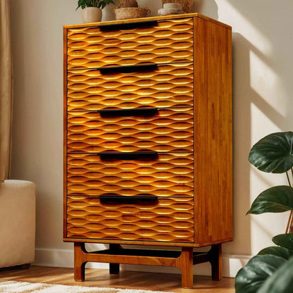 Acacia Elara Dresser with 5 Drawers for Stylish Storage Solutions - 2 Colors