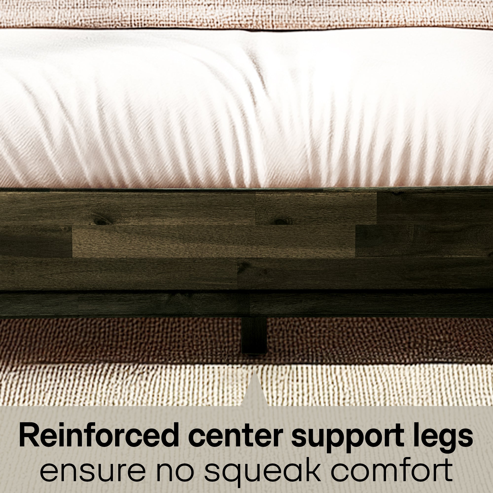 Aurora Acacia Solid Wood Bed Frame - Mocha, Walnut, Caramel, Chocolate