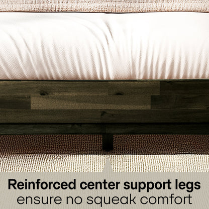 Aurora Acacia Solid Wood Bed Frame - Mocha, Walnut, Caramel, Chocolate