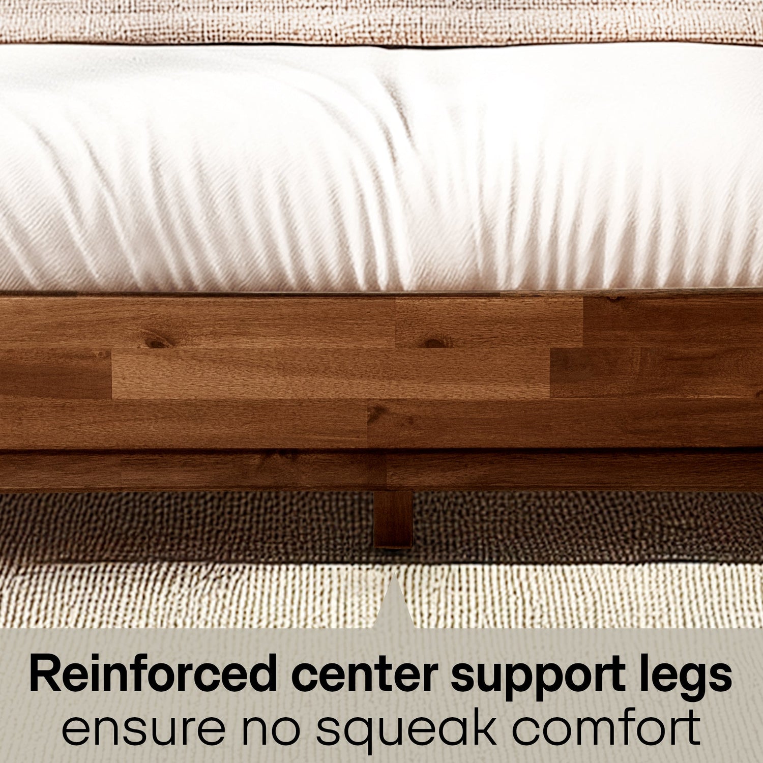 Aurora Acacia Solid Wood Bed Frame - Mocha, Walnut, Caramel, Chocolate