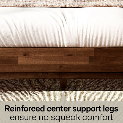 Aurora Acacia Solid Wood Bed Frame - Mocha, Walnut, Caramel, Chocolate