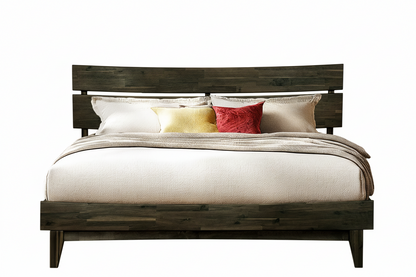 Aurora Acacia Solid Wood Bed Frame - Mocha, Walnut, Caramel, Chocolate