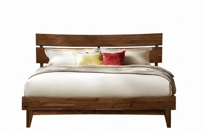 Aurora Acacia Solid Wood Bed Frame - Mocha, Walnut, Caramel, Chocolate