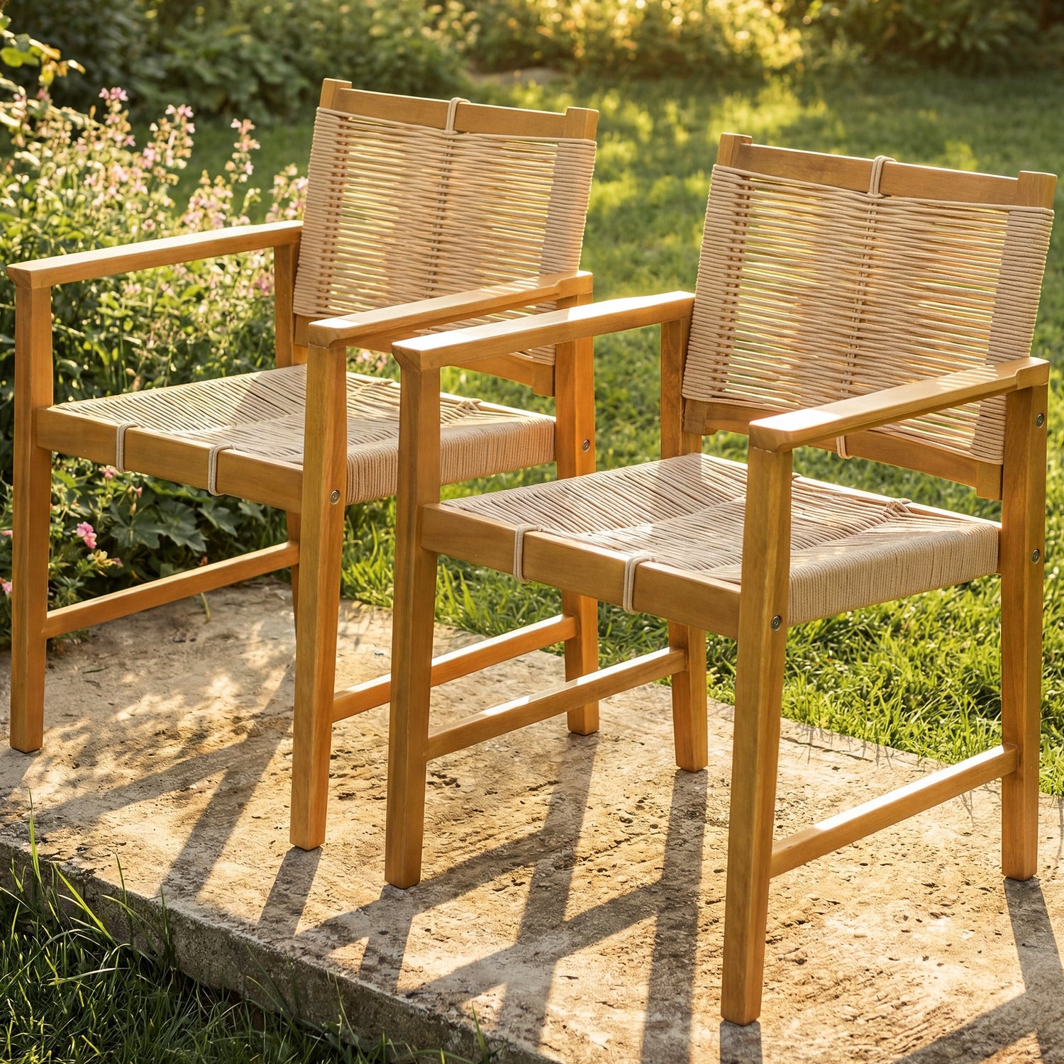 Heritage Wide Indoor/Outdoor Armchairs - Set of 2