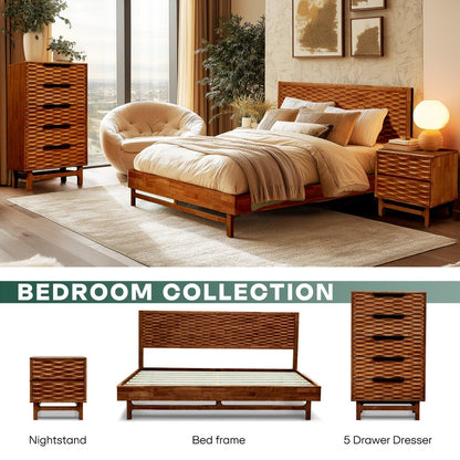 Acacia Elara Dresser with 5 Drawers for Stylish Storage Solutions - 2 Colors