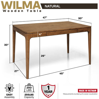ACACIA Wilma Rubber Wood Writing Desk