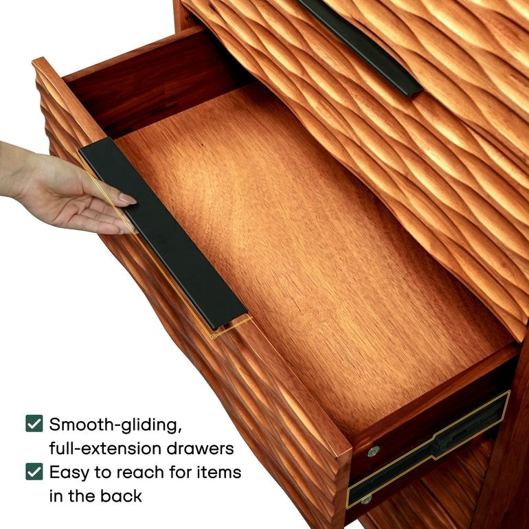 Acacia Elara Dresser with 5 Drawers for Stylish Storage Solutions - 2 Colors