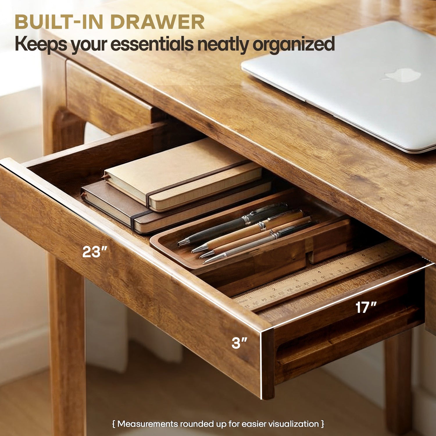 ACACIA Wilma Rubber Wood Writing Desk