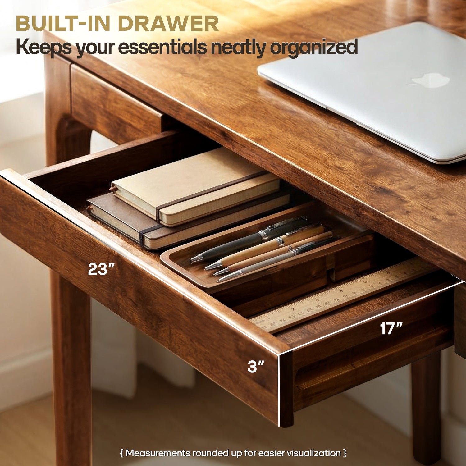 ACACIA Wilma Rubber Wood Writing Desk