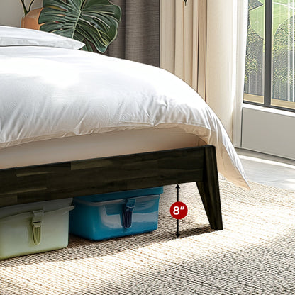 Emery Solid Acacia Wood Bed Frame - Multiple Finishes