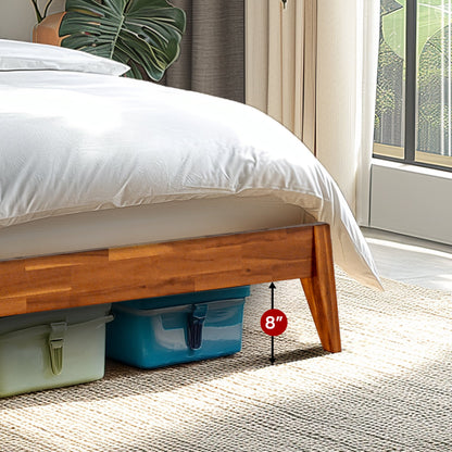 Emery Solid Acacia Wood Bed Frame - Multiple Finishes