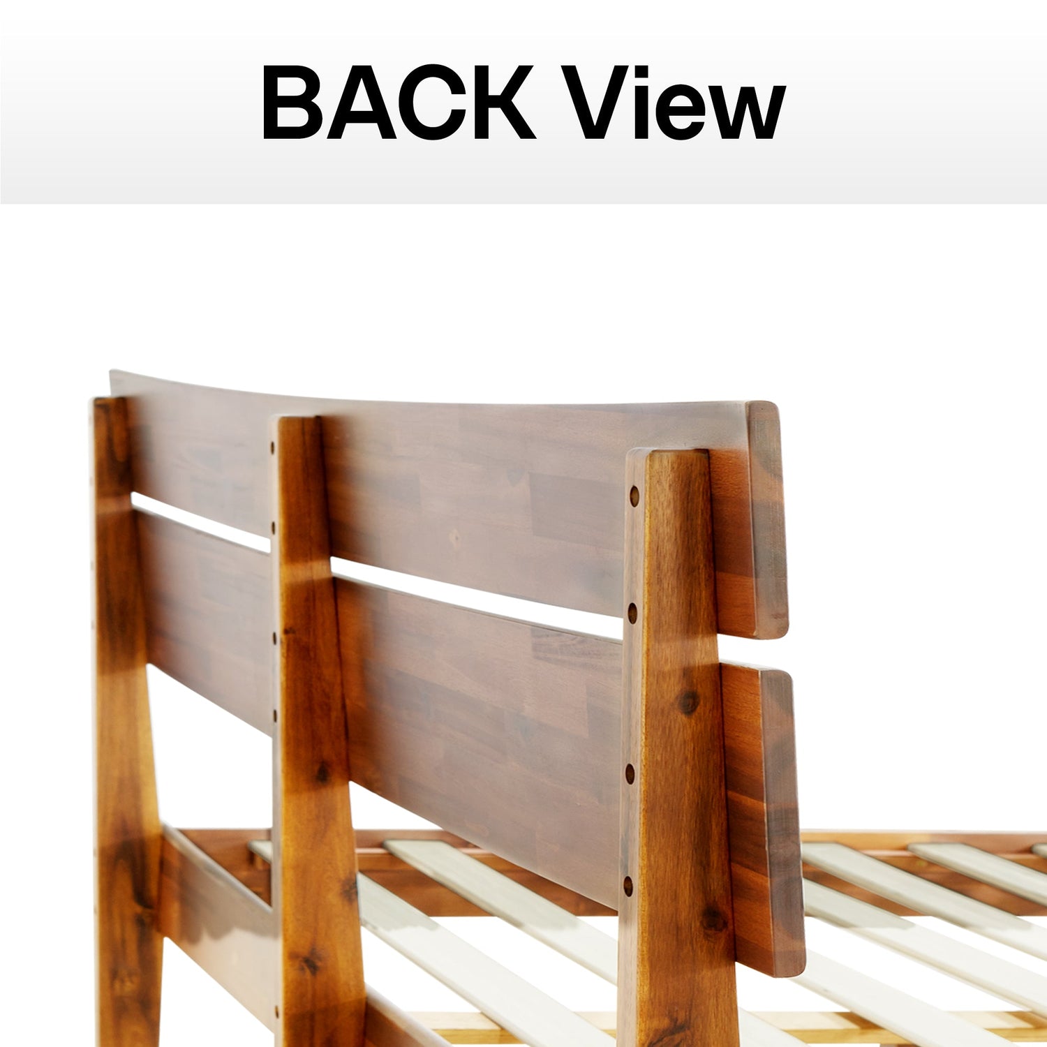 Aurora Acacia Solid Wood Bed Frame - Mocha, Walnut, Caramel, Chocolate