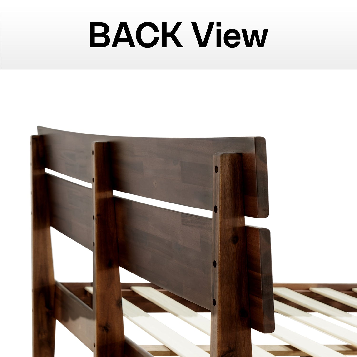 Aurora Acacia Solid Wood Bed Frame - Mocha, Walnut, Caramel, Chocolate