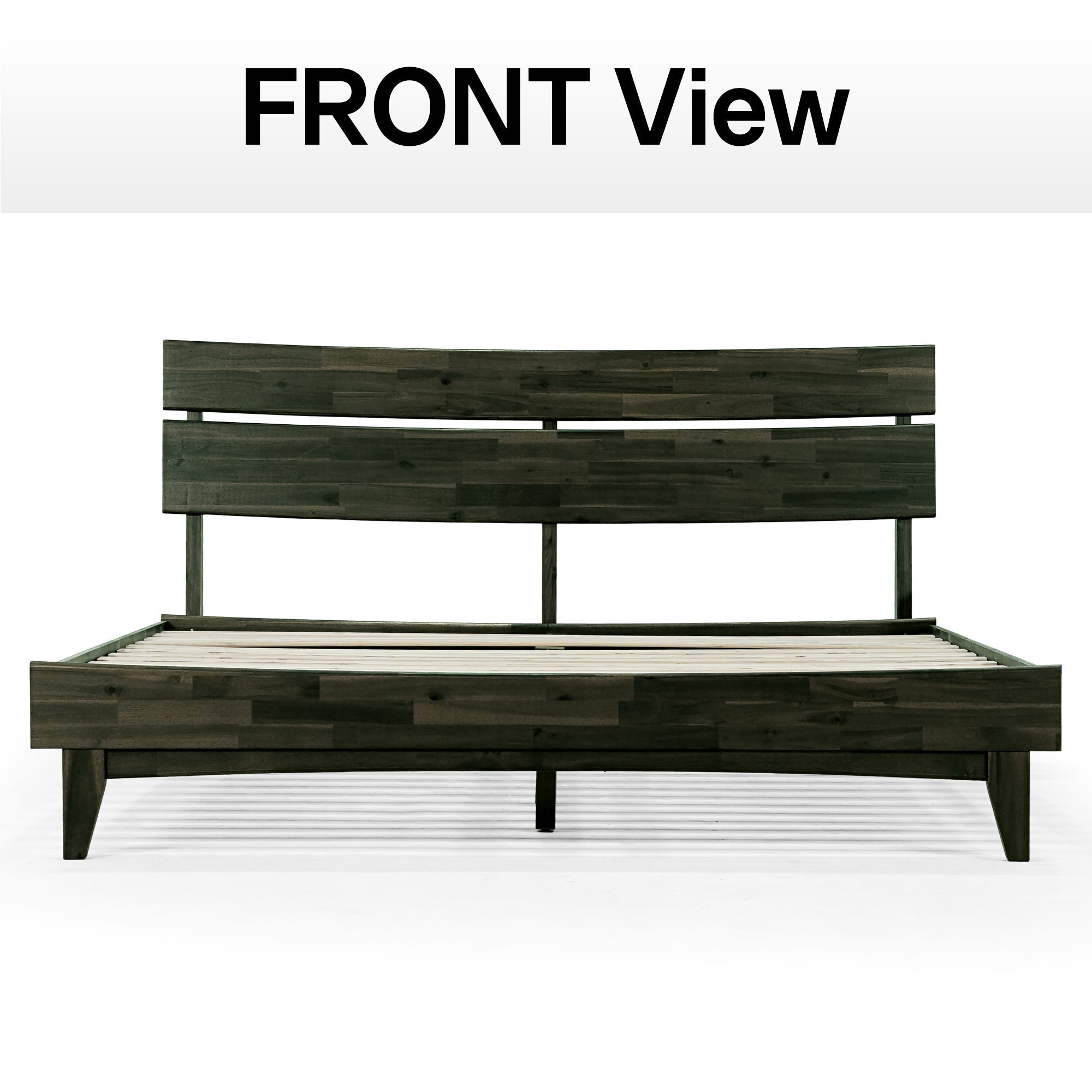 Aurora Acacia Solid Wood Bed Frame - Mocha, Walnut, Caramel, Chocolate