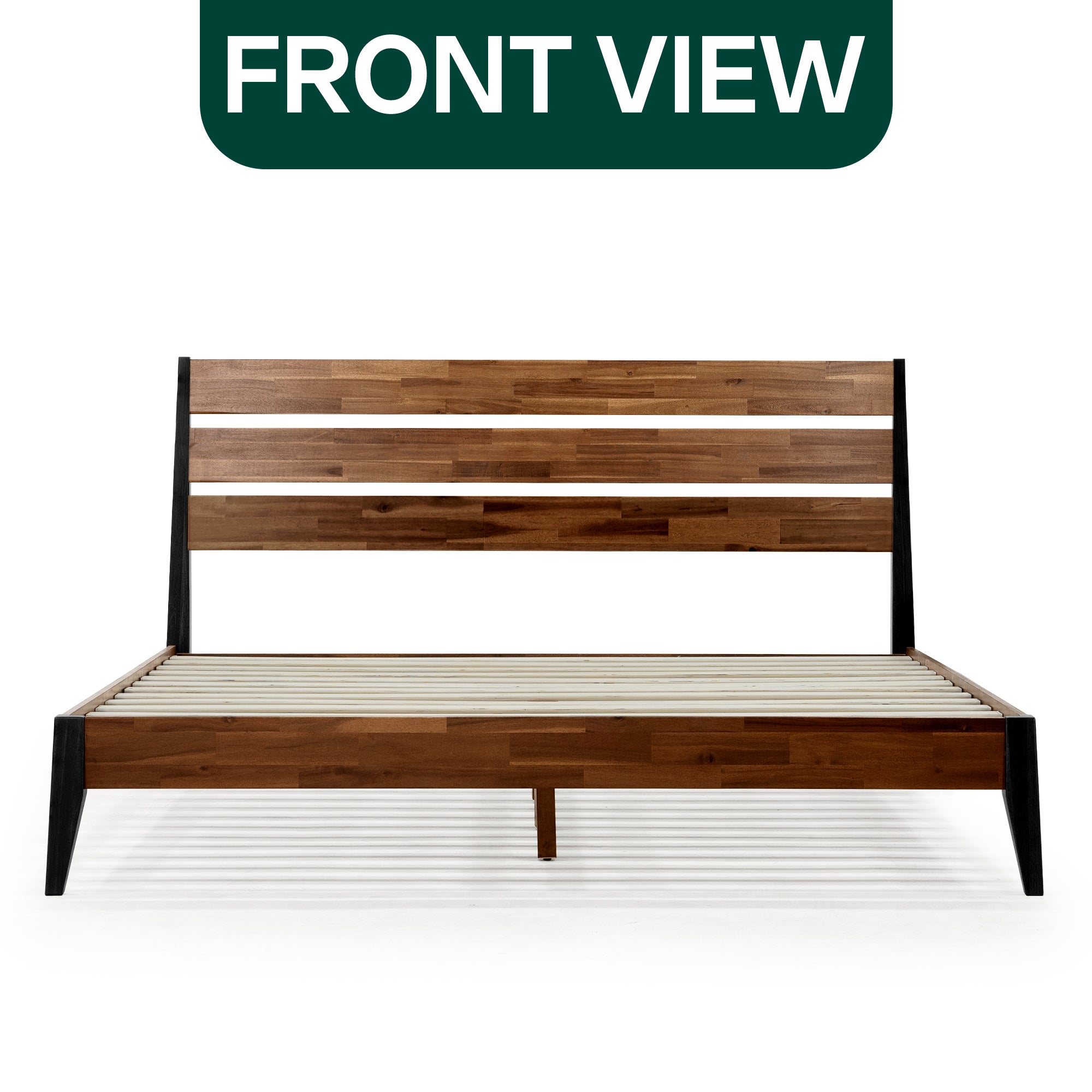 Emery Solid Acacia Wood Bed Frame - Multiple Finishes