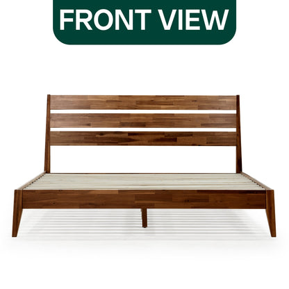 Emery Solid Acacia Wood Bed Frame - Multiple Finishes