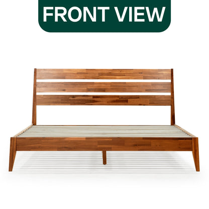 Emery Solid Acacia Wood Bed Frame - Multiple Finishes