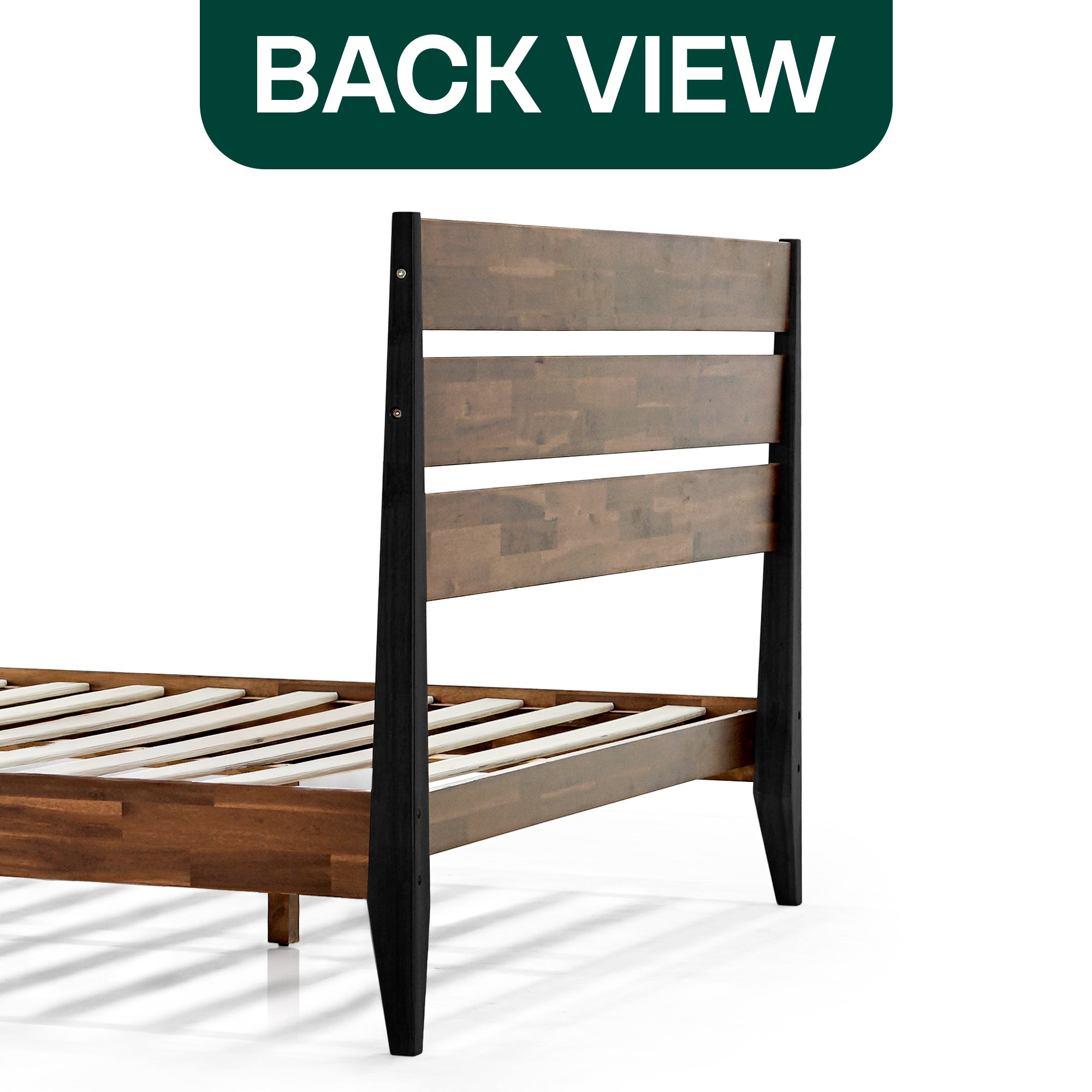Emery Solid Acacia Wood Bed Frame - Multiple Finishes