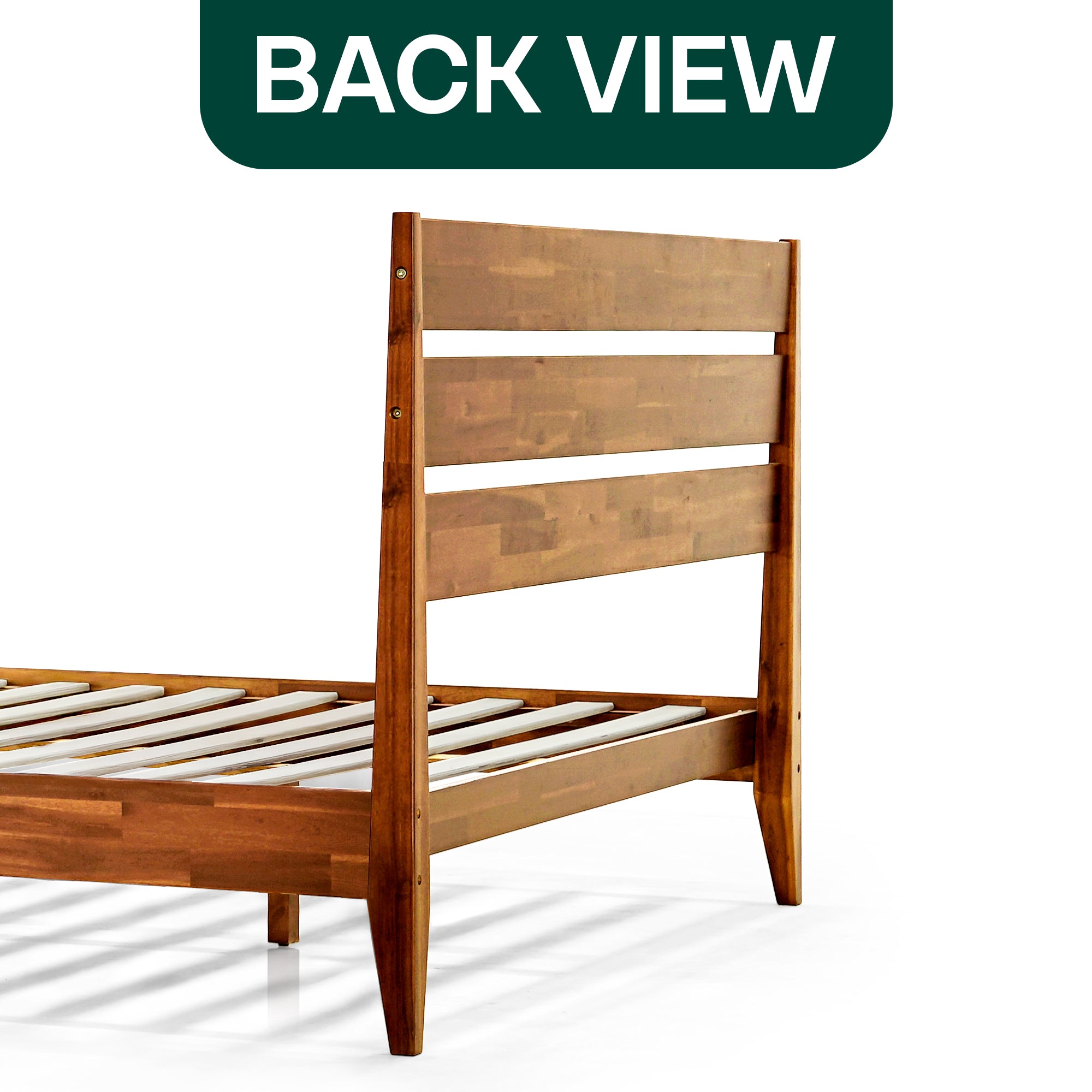 Emery Solid Acacia Wood Bed Frame - Multiple Finishes