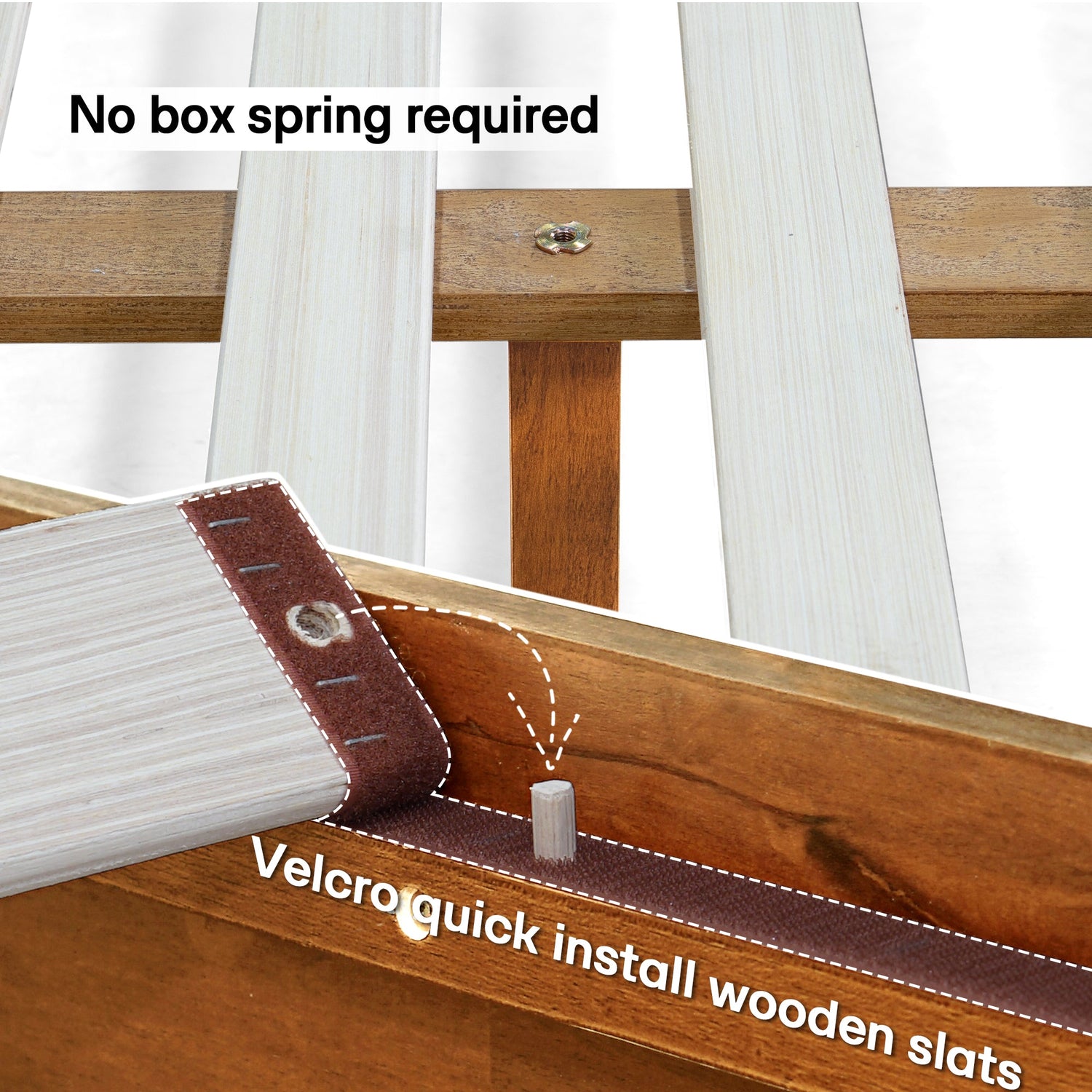 Aurora Acacia Solid Wood Bed Frame - Mocha, Walnut, Caramel, Chocolate