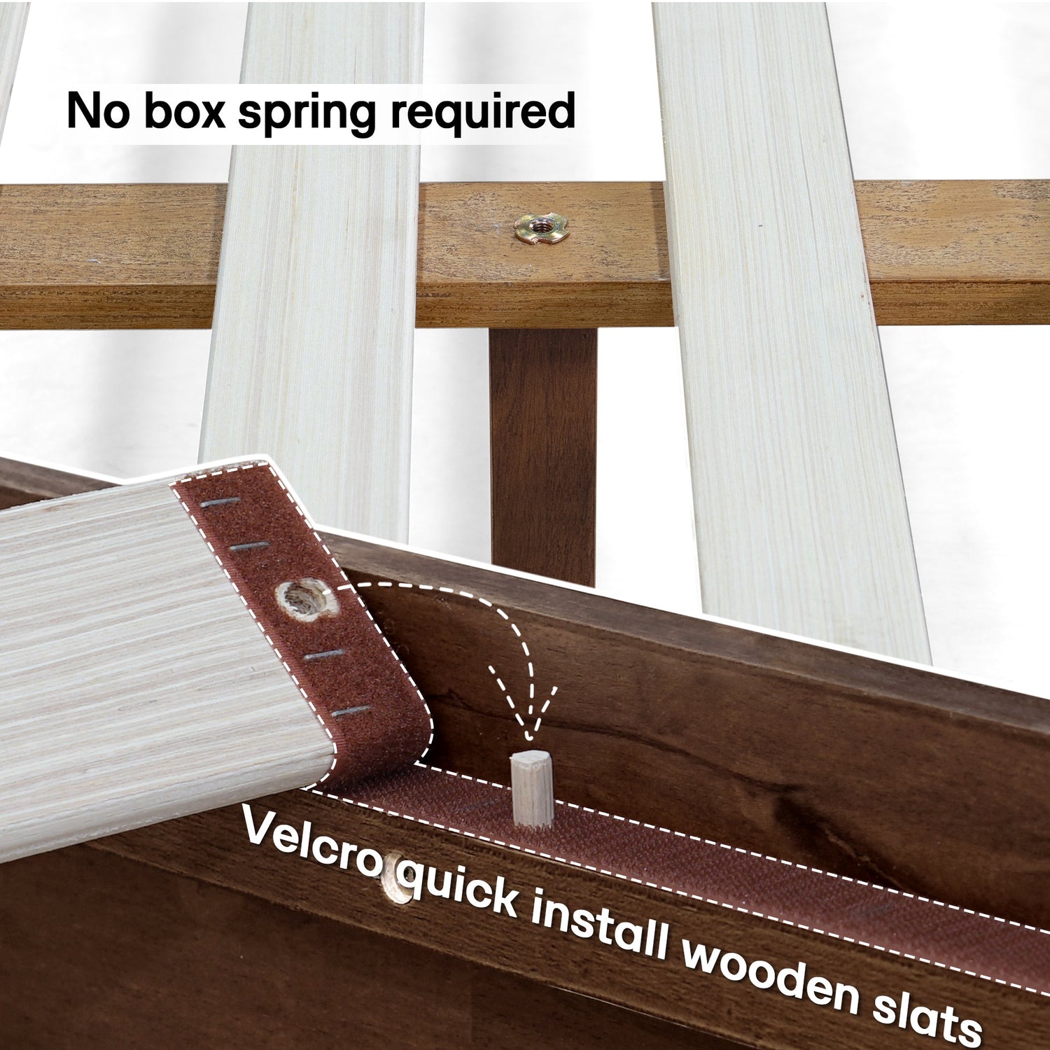 Aurora Acacia Solid Wood Bed Frame - Mocha, Walnut, Caramel, Chocolate