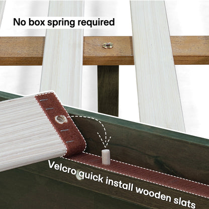 Aurora Acacia Solid Wood Bed Frame - Mocha, Walnut, Caramel, Chocolate