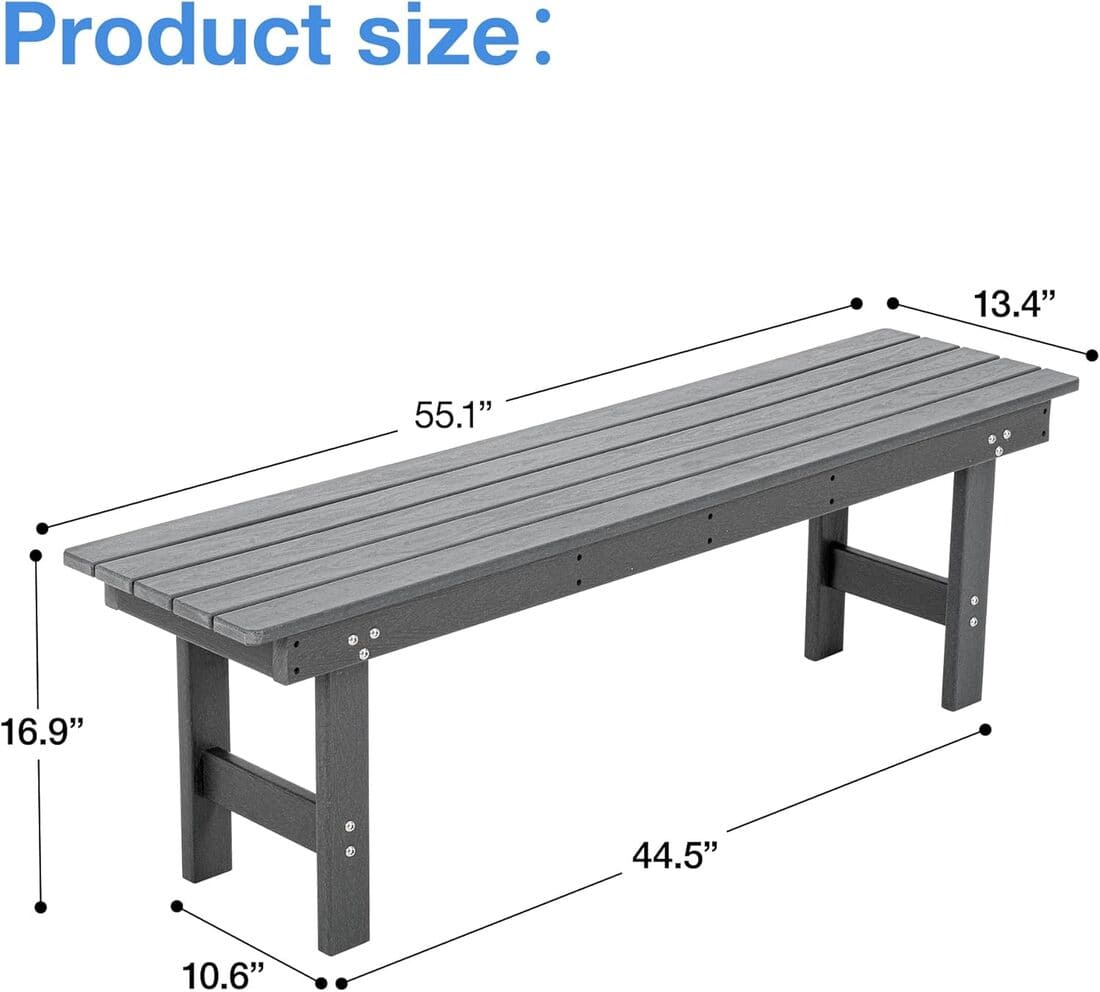 7-Piece HDPE Outdoor Dining Table and Chairs with Umbrella Hole - Multiple Sizes, 2 Colors