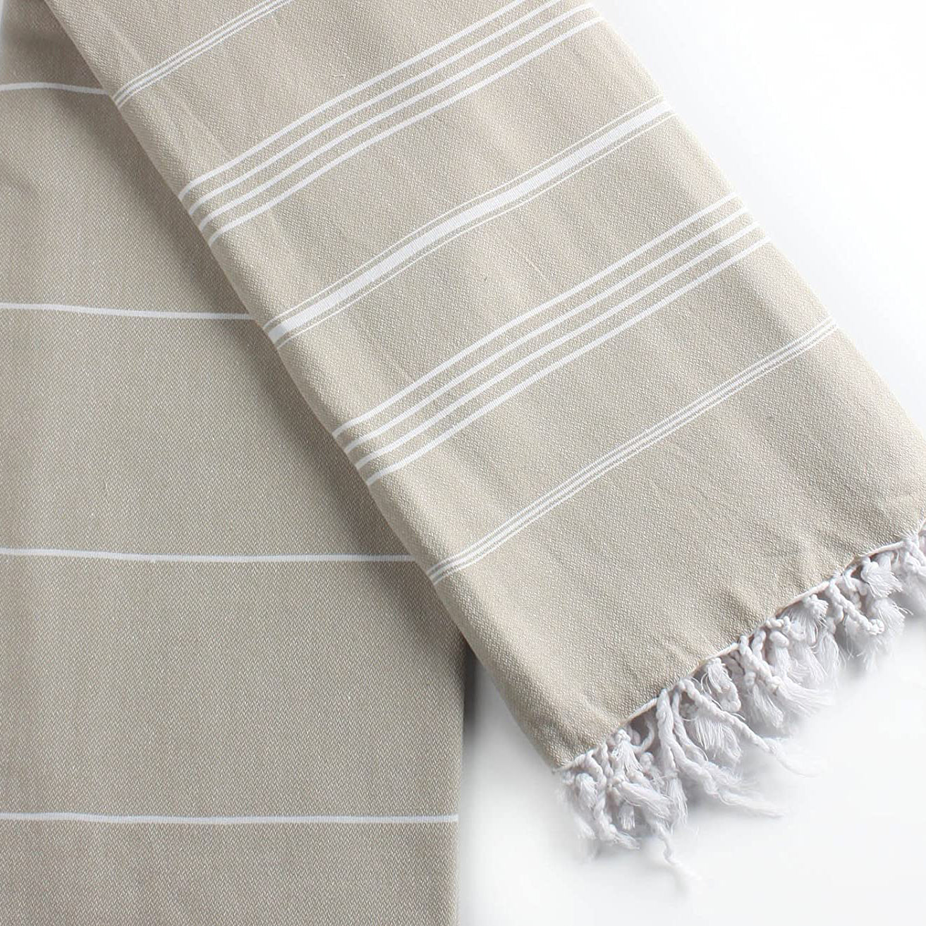 Pure Series Handwoven Turkish Towel - Beige