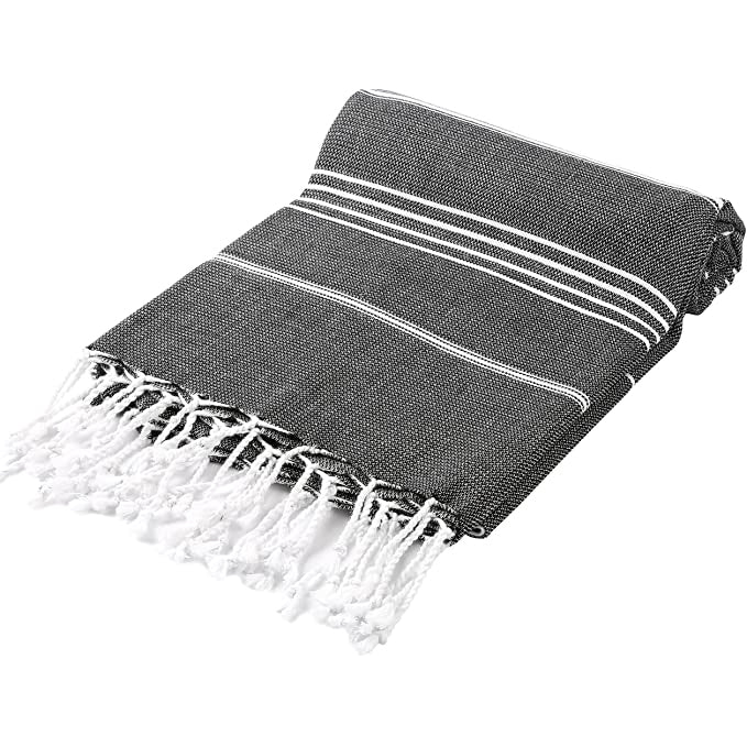 Pure Series Handwoven Turkish Towel - Black