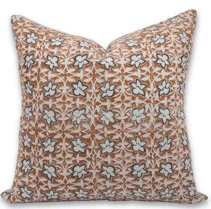 Chudamani Handmade Block Print Linen Pillow Cover