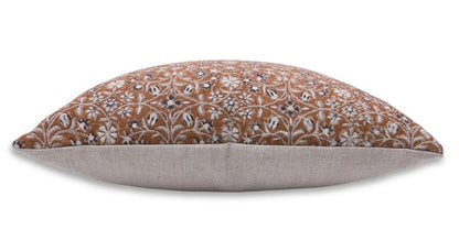 Brown Mahalaxmi Hand Block Printed Pillow Cover