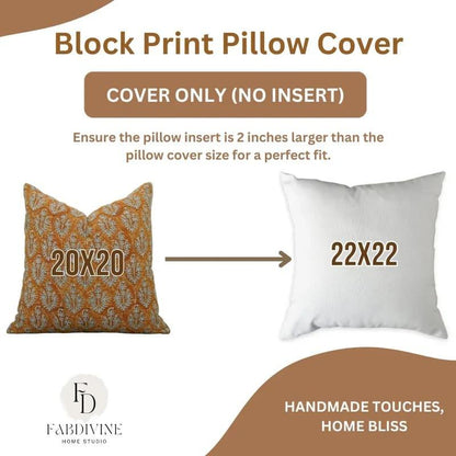 Bronze Floral Neelgagan Pillow Cover