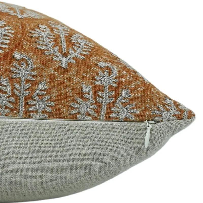 Bronze Floral Neelgagan Pillow Cover