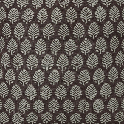 Sangmarmar Handmade Block Print Pillow Cover - Dark Brown