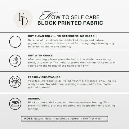 Handmade Block Print Black Forest Pillow Cover