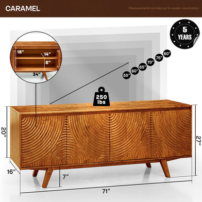 Acacia Harmony TV Stand with Storage - 3 Finishes