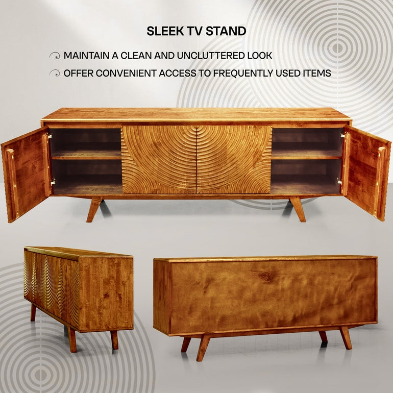 Acacia Harmony TV Stand with Storage - 3 Finishes