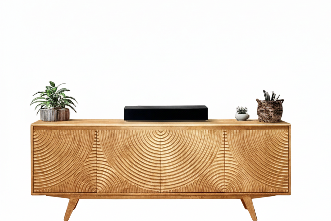 Acacia Harmony TV Stand with Storage - 3 Finishes