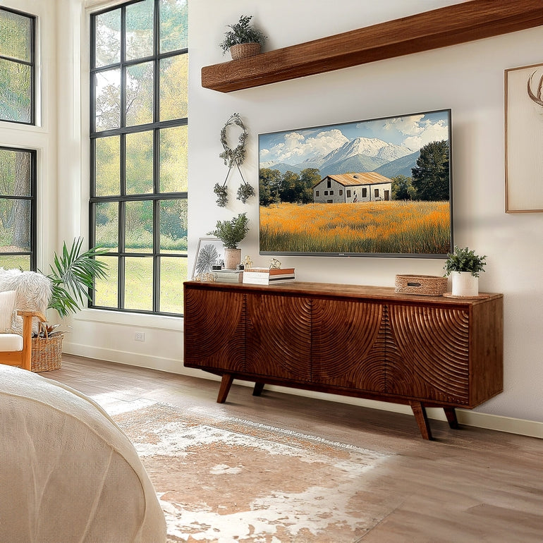 Acacia Harmony TV Stand with Storage - 3 Finishes