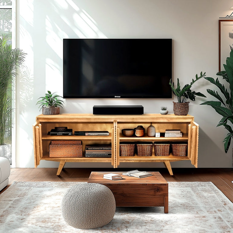 Acacia Harmony TV Stand with Storage - 3 Finishes