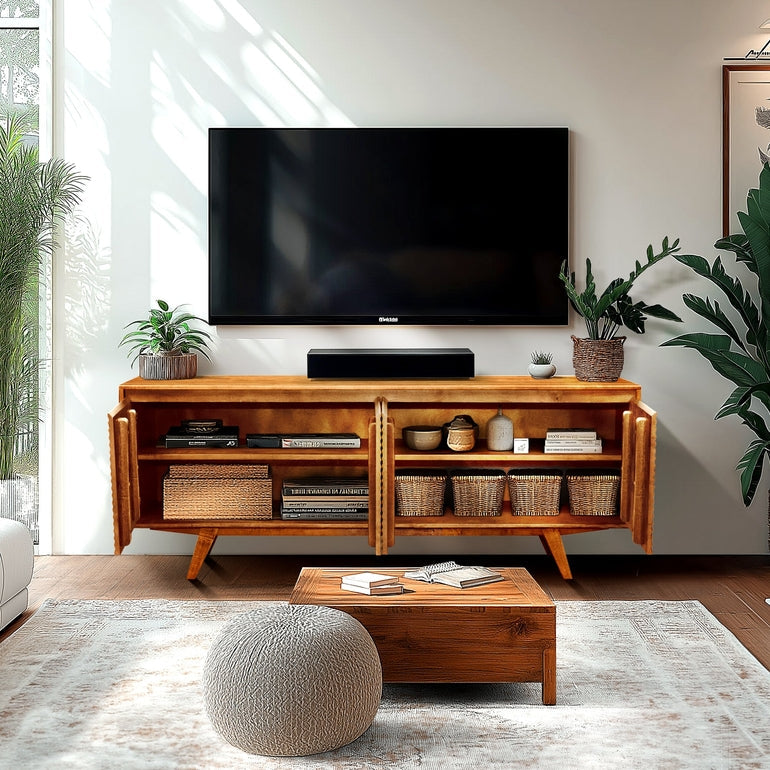 Acacia Harmony TV Stand with Storage - 3 Finishes