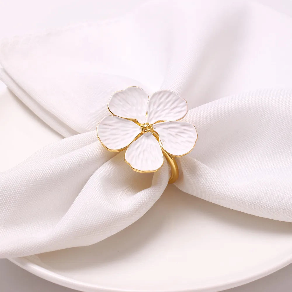 6 Piece Blossom Napkin Rings - 4 Colors