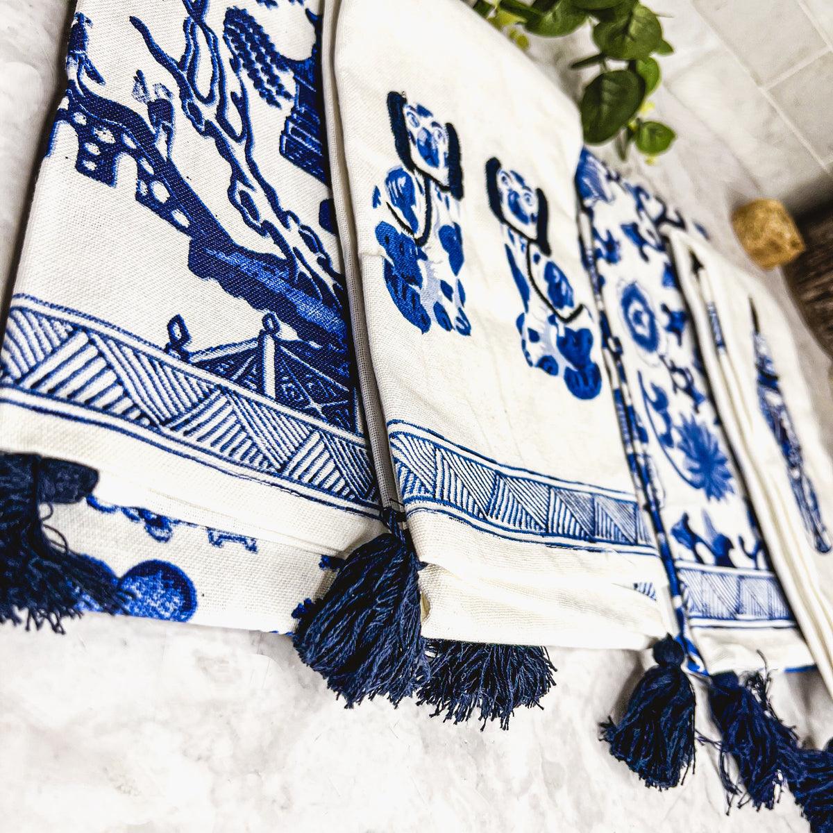 Blue Chinoiserie Tea Towels