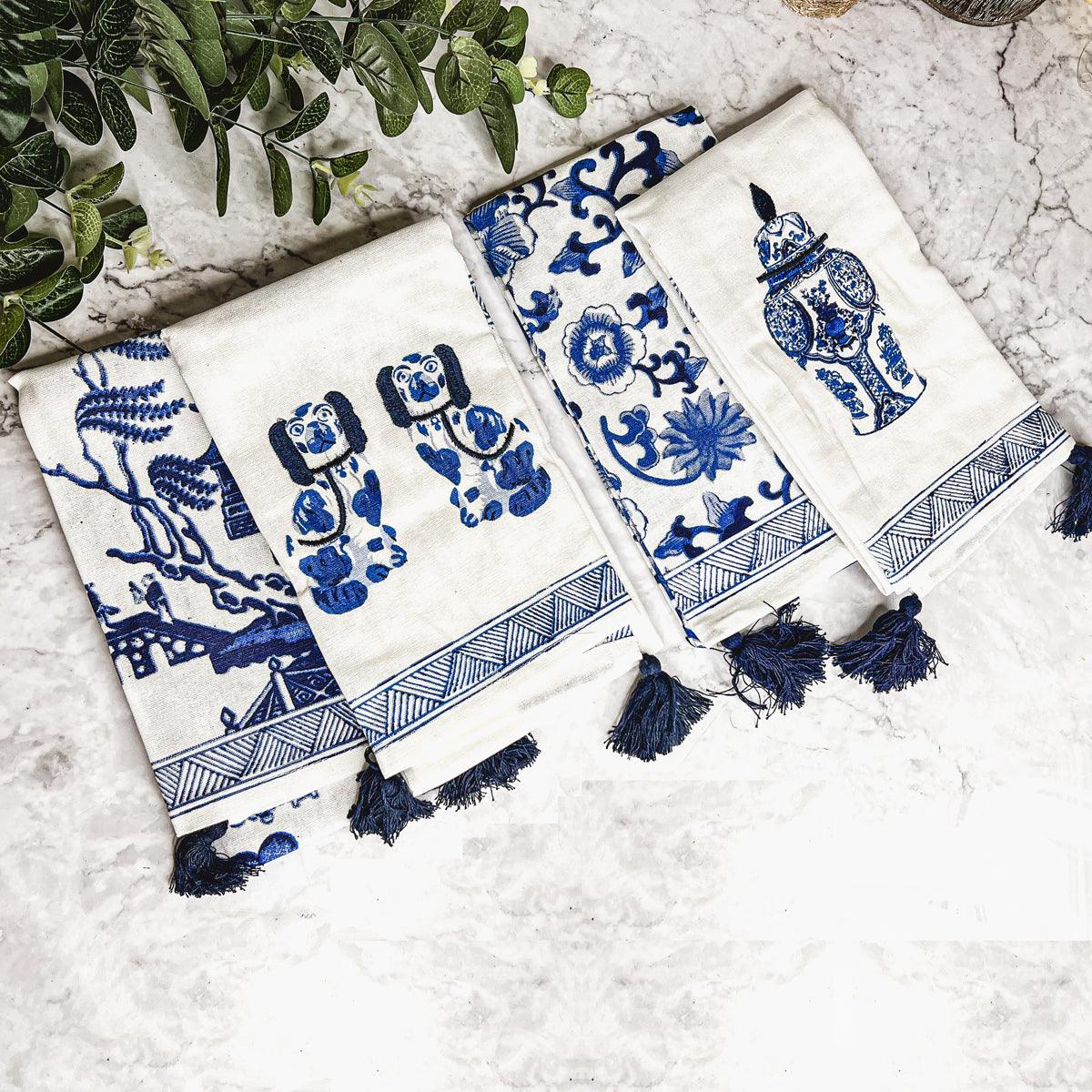 Blue Chinoiserie Tea Towels