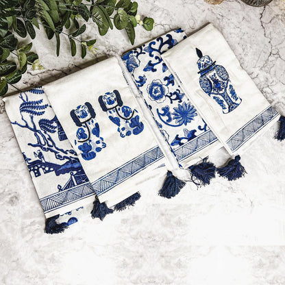 Blue Chinoiserie Tea Towels