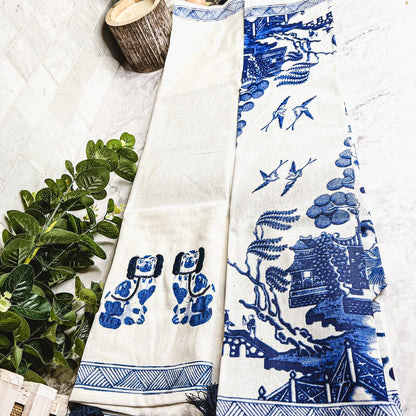 Blue Chinoiserie Tea Towels