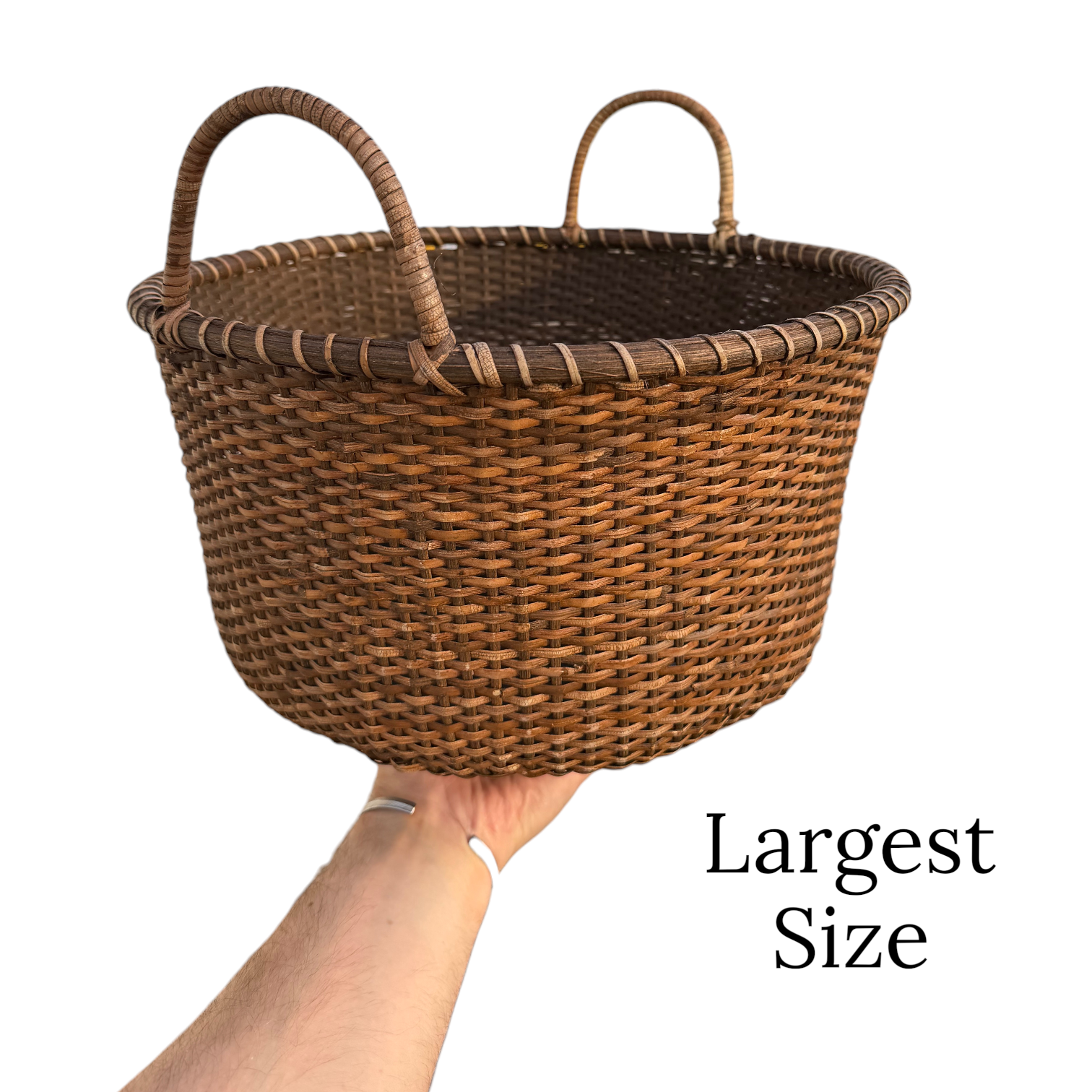 Handwoven Rattan Produce Basket