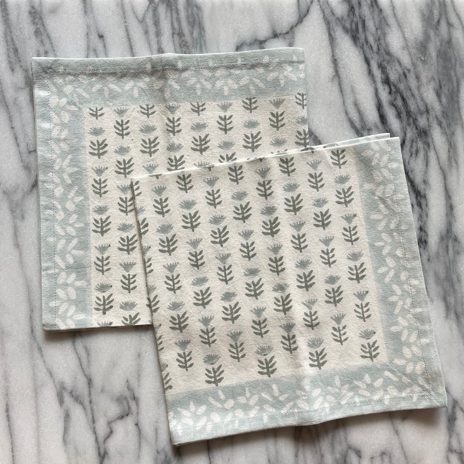 Claire Blockprint Dinner Napkin in Serene - Set of 4