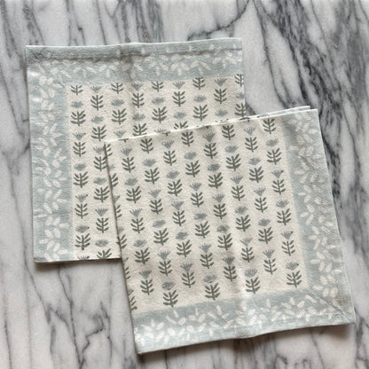 Claire Blockprint Dinner Napkin in Serene - Set of 4