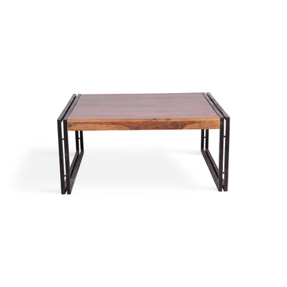 Sheesham Wood Coffee Table With Iron Legs